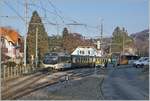 Nach der grossen Überraschung von gestern habe ich mich heute nicht verrechnet und die Ge 4/4 8002 ist noch immer im MOB Golden Pass Belle Epoque Umlauf, hier bei der Durchfahrt in Fontanivent,