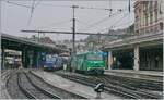 Die beiden MOB Werbeloks Ge 4/4 8001 und 8004 mit ihren GoldenPass Express Zügen in Montreux. Die Ge 4/4 8004 ist mit dem GPX 4065 von Interlaken Ost angekommen und fährt nun zur Abstellung, während die Ge 4/4 8001 in wenigen Minuten mit ihrem GPX 4074 in Richtung Interlaken Ost abfahren wird.

7. Dez. 2024 