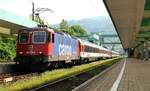 SBB Cargo 4421 379-9 mit IC/EC aufgenommen im Bhf Bregenz.