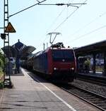 SBB 482 000-7 mit Kesselzug gen Koblenz Durchfahrt Boppard Hbf.