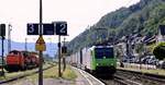 bls 485 010-3 mit Hupac-KLV. Oberwesel 06.08.2024