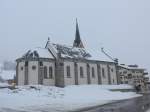 (149'087) - Die Kirche Meierhof in Obersaxen am 1.