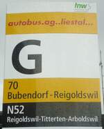 (138'854) - autobus.ag..liestal...-Haltestellenschild - Liestal, Bahnhof - am 16.