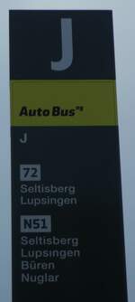 (228'939) - Auto Bus ag-Haltestellenschild - Liestal, Bahnhof - am 12.