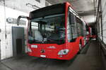 (280'929) - AFA Adelboden - Nr. 27/BE 26'773 - Mercedes am 3. Oktober 2025 in Adelboden, Busstation (280'929) - AFA Adelboden - Nr. 27/BE 26'773 - Mercedes am 3. Oktober 2025 in Adelboden, Busstation