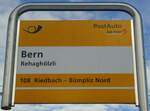 (131'315) - PostAuto-Haltestellenschild - Brn, Rehaghlzli - am 7.