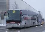 (270'866) - Sgesser, Wintersingen - Nr. 12/BL 20'531 - Setra am 11. Januar 2025 beim Bahnhof Frutigen