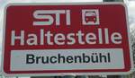 (148'319) - STI-Haltestellenschild - Heimenschwand, Bruchenbhl - am 15.