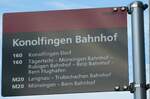 (235'248) - BERNMOBIL-Haltestellenschild - Konolfingen, Bahnhof - am 4.