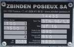 (265'626) - Typenschild - PostAuto Bern - am 13.