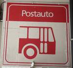 (286'014) - Rot/Weisses Potauto-Schild am 7.