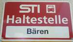 (133'870) - STI-Haltestellenschild - Schwarzenegg, Bren - am 28.