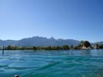 (130'121) - Die Stockhornkette von Thunersee aus am 3.
