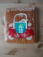 (142'626) - Ein Lebkuchen mit der neuen Autobahnvignette am 25.