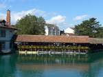 (154'380) - Beschm�ckte Br�cke �ber die Aare am 22.