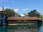 (154'381) - Beschm�ckte Br�cke �ber die Aare am 22.
