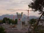 (161'733) - Baustelle vom Bypass Thun mit Stockhorn am 4.