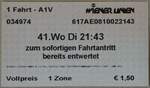 (265'550) - Aus Oesterreich: Wiener Linien-Einzelbillet am 11.