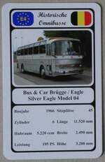 (270'126) - Quartett-Spielkarte mit Bus & Car Brgge / Eagle Silver Eagle Model 04 von 1966 am 22.