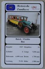 (271'355) - Quartett-Spielkarte mit Buick / Flxible Bus von 1927 am 19.