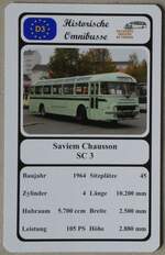 (271'820) - Quartett-Spielkarte mit Saviem Chausson SC 3 von 1964 am 9.