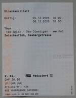 (284'336) - SBB/PAG- Einzelbillet vom 5.