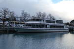 (284'928) - Motorschiff Schilthorn am 19. Februar 2026 an der Schiffl�ndte Thun
