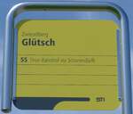 (153'967) - STI-Haltestellenschild - Zwieselberg, Gltsch - am 17.