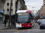 (271'619) - TPF Fribourg - Nr. 6609/FR 301'549 - Hess/Hess Gelenktrolleybus am 1. Februar 2025 beim Bahnhof Fribourg