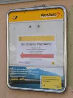 (285'692) - Pfeil zur Haltestelle PostAuto am 23. M�rz 2026 beim Bahnhof Wolhusen