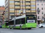 (272'495) - transN, La Chaux-de-Fonds - Nr. 342/NE 145'342 - Solaris am 28. Februar 2025 beim Bahnhof La Chaux-de-Fonds