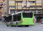 (272'499) - transN, La Chaux-de-Fonds - Nr. 366/NE 145'366 - Mercedes am 28. Februar 2025 beim Bahnhof La Chaux-de-Fonds