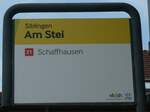 (228'394) - vb/sh-Haltestellenschild - Siblingen, Am Stei - am 26.