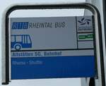 (249'093) - RTB-Haltestellenschild - Altsttten SG, Bahnhof - am 25.