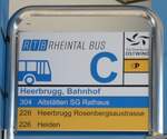 (285'080) - RTB/+P-Haltestellenschild - Heerbrugg, BAhnhof - am 26.