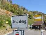 (198'267) - PostAuto-Haltestellen am 14. Oktober 2018 beim Bahnhof Ausserberg