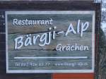 (158'789) - Werbung f�r das Restaurant B�rgji-Alp am 15.