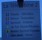 (270'501) - Bus Haute-Nendaz Shuttle-Haltestellenschild - Haute-Nendaz La Tlcabine 2 - am 1.