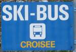 (244'177) - SKI-BUS-Haltestellenschild - Les Collons, Croisee - am 26.