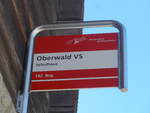 (214'764) - MGB-Haltestelle - Oberwald VS, Schulhaus - am 22.