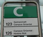 (280'724) - AHW-Haltestellenschild - Wdenswil, Bahnhof - am 27.