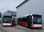 (262'147) - Aus Oesterreich: Wiener Linien - Nr. 8120 + 8122 - Mercedes am 4. Mai 2024 in Winterthur, Daimler Buses