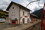 Der kleine MGB Bahnhof Niederwald (Station Ritz) an der Furka-Oberalp-Bahn am 07 September 2021.