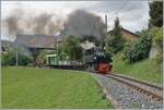 Les chemin de fer disparus - Die verschwundenen Bahnen (Zell - Todtnau 1889 1967) - Die SEG G 2x 2/2 105 der Blonay - Chamby Bahn hat mit ihrem Güterzug 10573 Blonay verlassen und dampft nun in Richtung Chaulin. 

14. September 2025