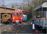 La DER de la Saison! (Saisonabschlussfeier der Blonay-Chamby Bahn 2024) - der nun mechanisch und auch optisch wieder perfekt hergereichte RhB Bernina Bahn ABe 4/4 I N° 35 der Blonay Chamby Bahn wartet in Chaulin auf seinen nächsten Einsatz. 

27. OKt. 2024