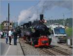 Anlässlich des grossen Blonay-Chamby 50 Jahre Jubiläums wird bereits zum Auftakt der Saisen kräftig gedampft: die BDF 3/4 N° 3 und die SEG G 2x 2/2 105 bereiten sich am B-C