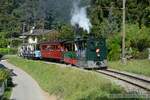 2021-09-12, BMH/BC Chem de Bouricloz  Locomotive à vapeur G 3/3 12  avec G 2/2 4 Ferrovie e Tramvie Padane    Si la photo vous intéresse merci de me contacter  photos-vietti-violi@ik.me