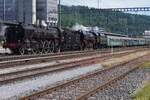 Frans�senkombi in der Schweiz: am 17 Mai 2026 setzt DDF 241A-65 sich vor der 141R-1244 und Extrazug in Brugg AG.