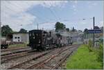 Der Emmentalbahn Dampfzug mit der E 3/3 N° 853 der Dampfbahn Bern (DBB) erreicht von Wasen i.E. kommend sein Ziel Sumiswald-Grünen. 

14. Juni 2025