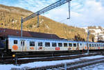 Der Erstklass-Endwagen mit Gepäckabteil AD 50 85 81-34 002 in Zweisimmen, 4.Februar 2021 